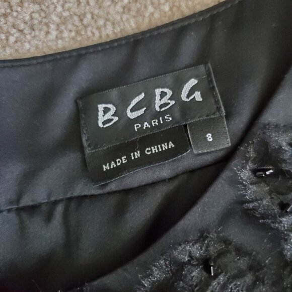 BCBG Paris Y2K Tulle Whimsigoth Dark Fairy Vamp Evening Cocktail Dress 8 - Picture 3 of 6